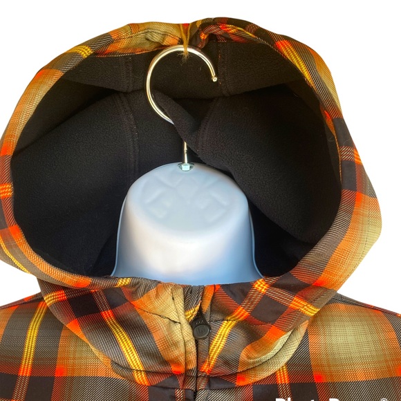 Burton Dry Ride Full Zip Scoop Hoodie Plaid Fleece Lined Women’s Size Small - Picture 3 of 16